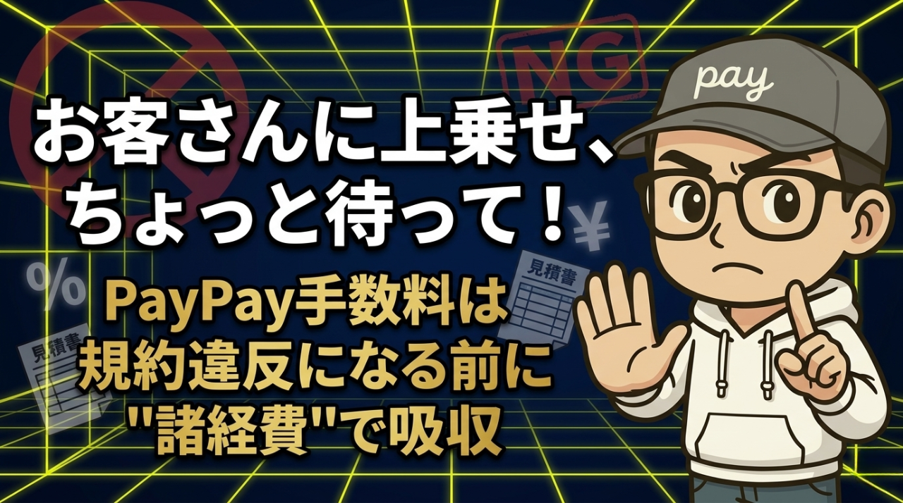 PayPay手数料は客に上乗せNG？アカウント停止を防ぐ正しい対策