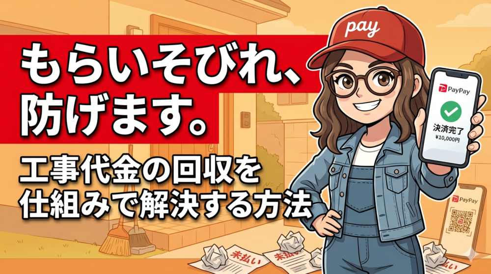 一人親方の工事代金が回収できない？未払い・もらいそびれを防ぐ対策とPayPay活用
