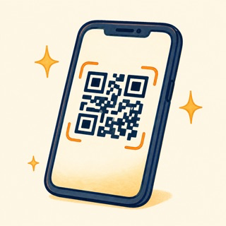 QRコード決済のイラスト