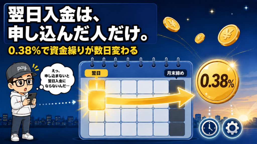 PayPay早期振込サービス：翌日入金は申し込んだ人だけ
